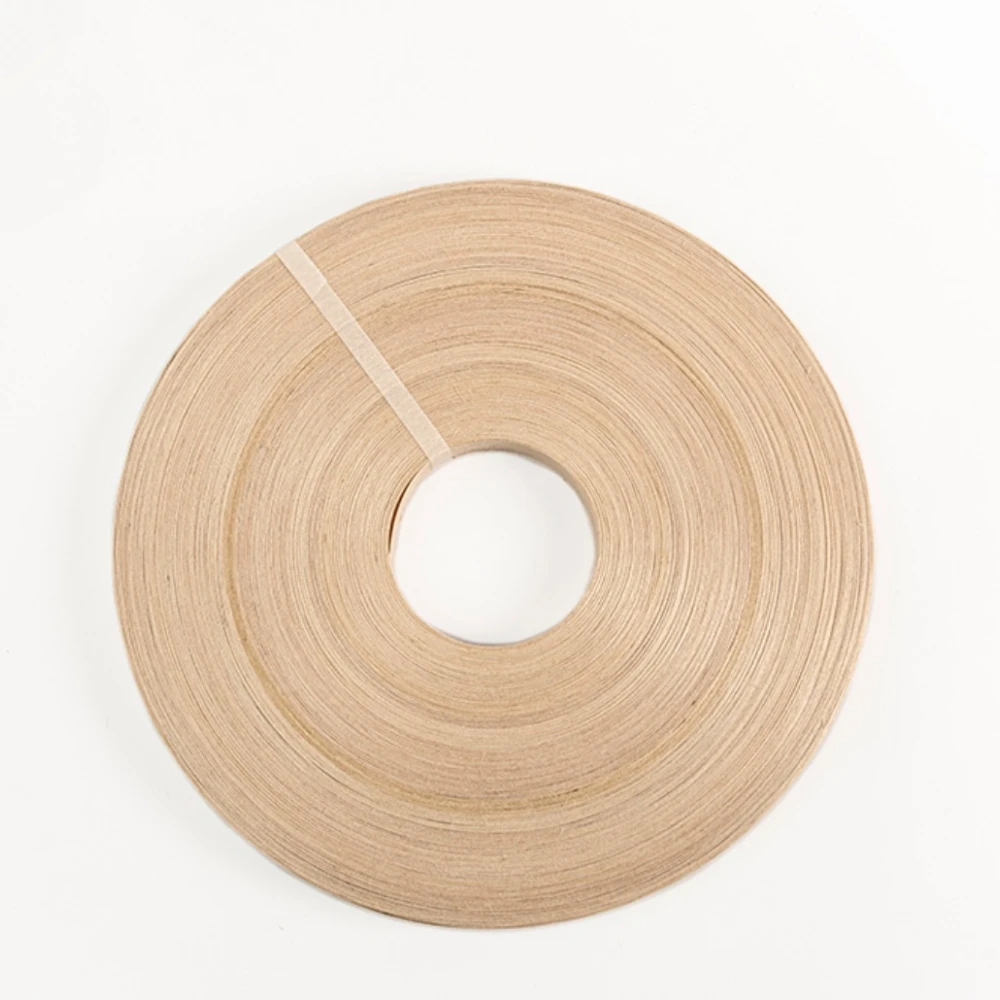 200M Width: About 20MM ,Thickness:0.5mm, Natural  Edge Banding Strip Wood Veneer Sheets