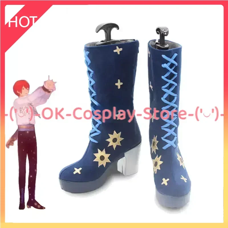 

Suou Tsukasa Cosplay Shoes Game Ensemble Stars Starlight Parade Cosplay Prop PU Leather Shoes Halloween Boots Custom Made