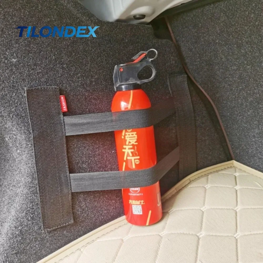 TILONDEX Universal Car Trunk Mesh Storage Bag with Magic Fixing Belt Auto Interior Organizer Pocket Net Bag for Vehicle Trunk