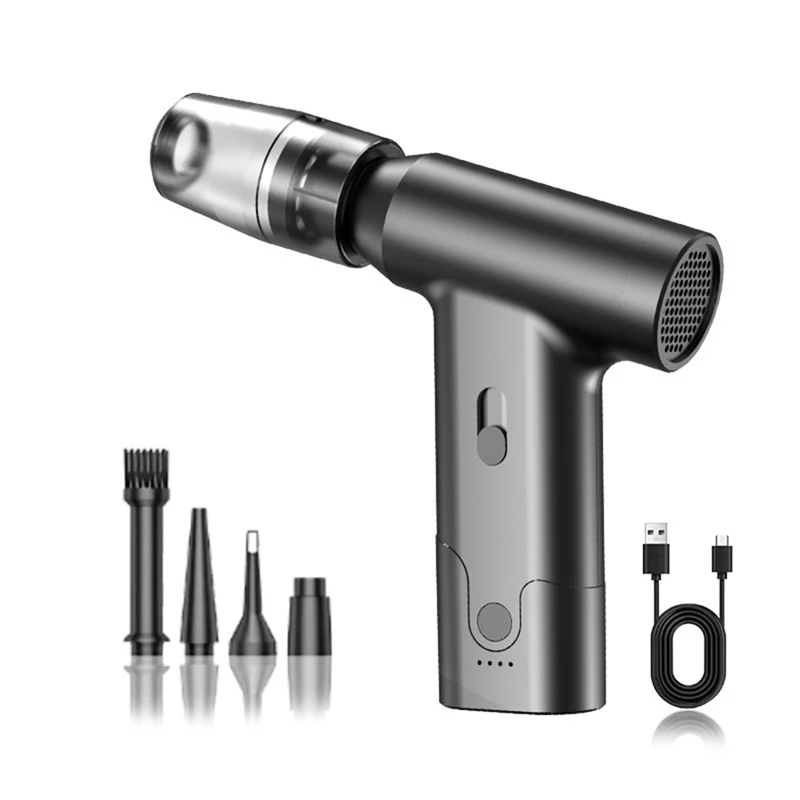 Plumero de aire comprimido, soplador de aire portátil de 11000RPM y Mini aspiradora inalámbrica para teclado de ordenador de casa y coche