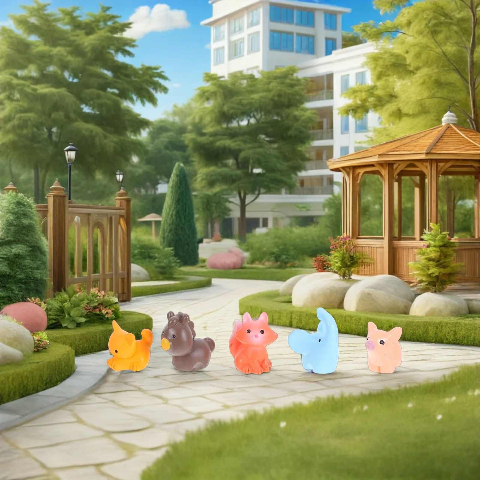 

30 шт., мини-смола, микропейзажные украшения с животными, крошечные красочные миниатюрные лягушки для сказочного сада, аквариума, ремесла