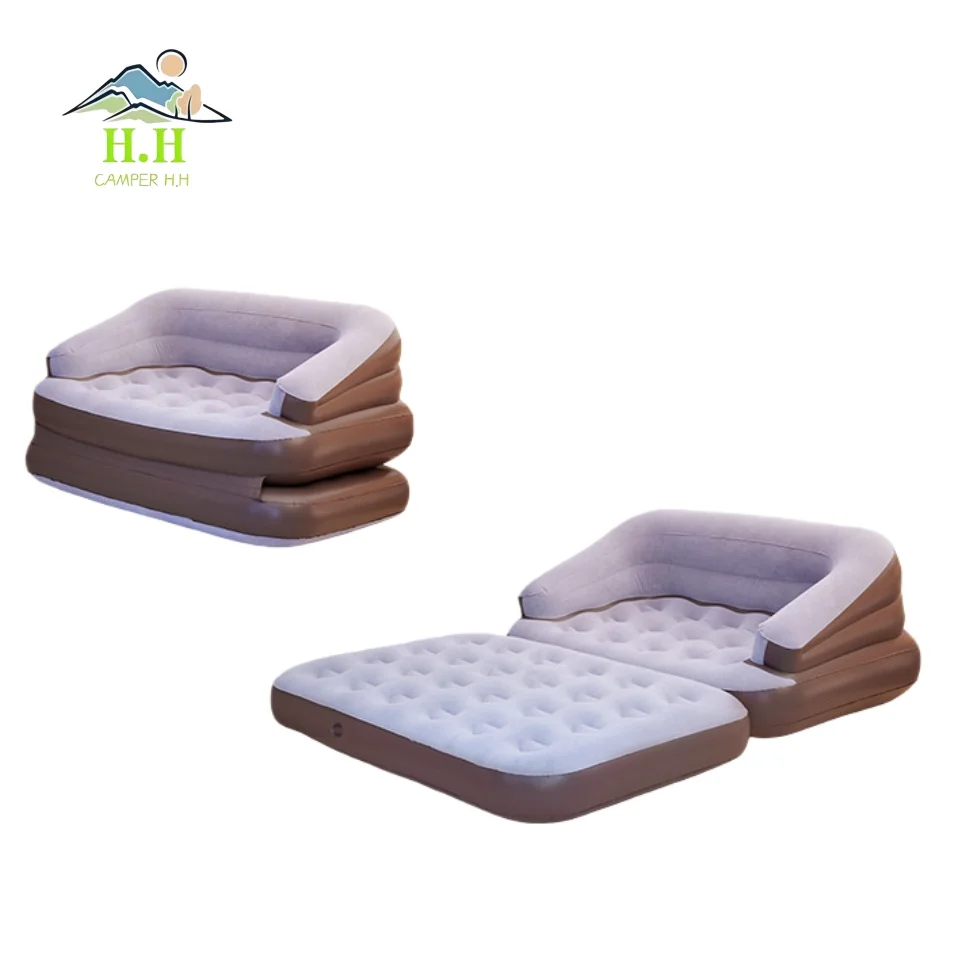 Sillón Inflable Plegable Moderno de Alta Calidad a Precio Competitivo de Fábrica, Sofá Inflable Doble y Colchón