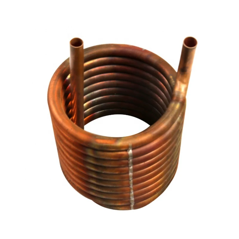 high performance and quality coiled fin copper tube nickel plating heat exchangers for cooling and heating system