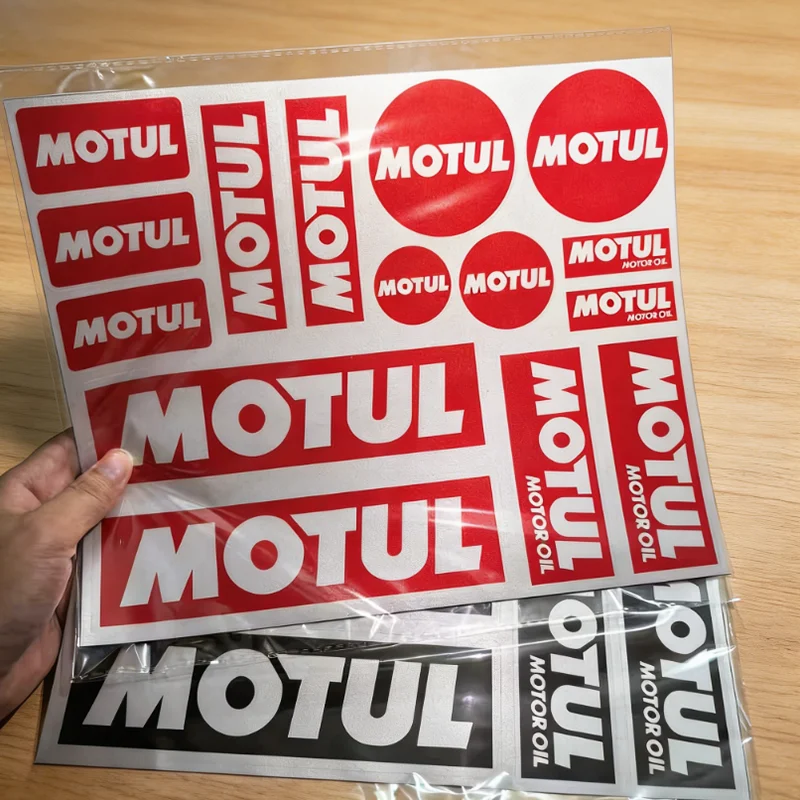 Adesivos de Vinil MOTUL para Moto, Kit de Decalques para Garfo, Tanque e Capacete para Yamaha, Honda, Suzuki, Kawasaki, DUCATI, KTM, Triumph