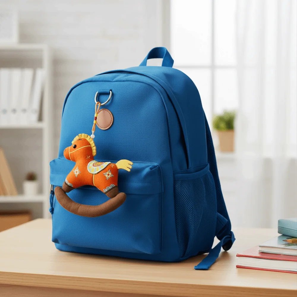 

Chinese Style Mini Horse Hanging Ornament Embroidered Pattern Traditional Year of The Horse Mascot Keychain Cartoon PP Cotton