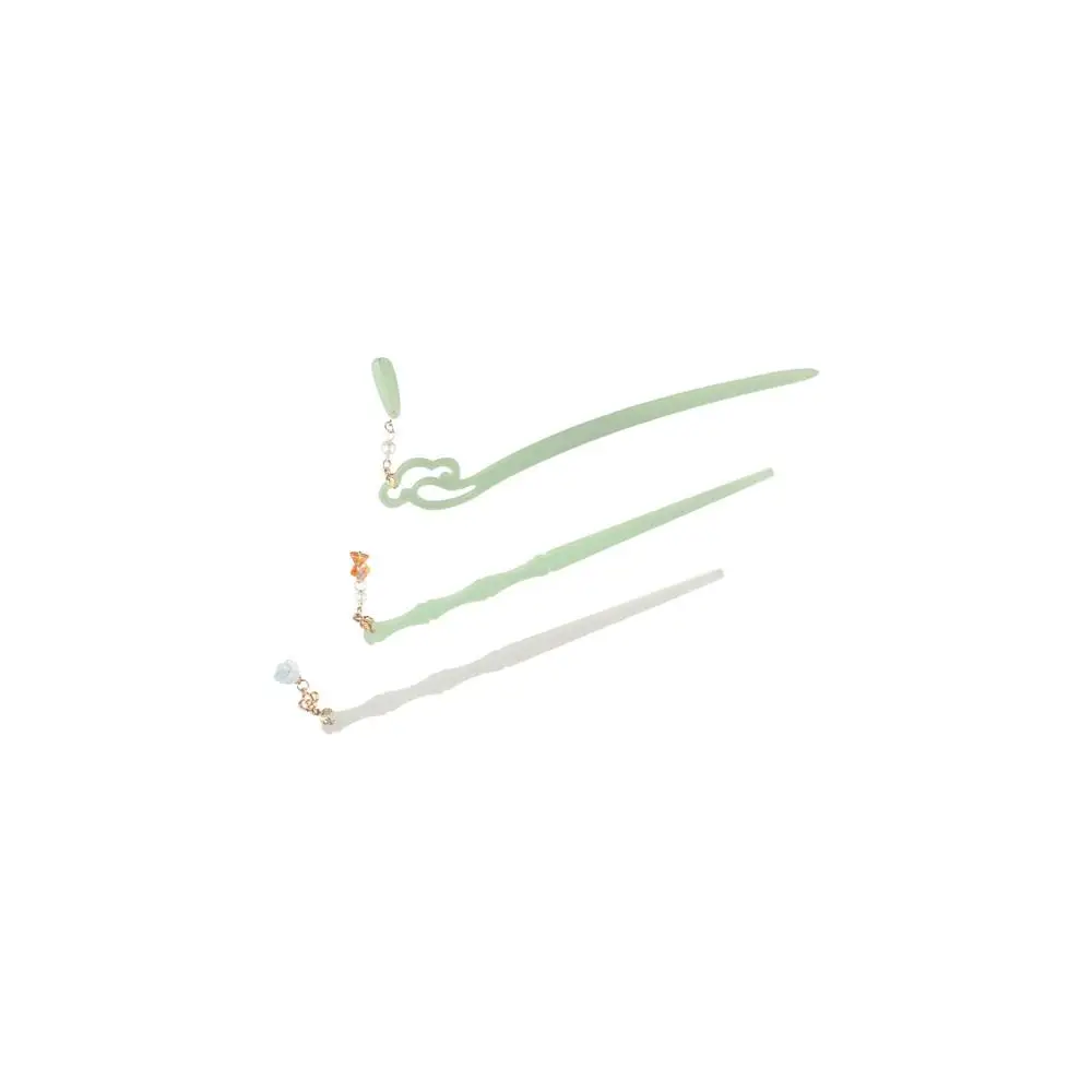 

Korean Hair Clip For Girls Braided Hairpins New Headdress Women Hairpins Chinese Hair Fork Hanfu Hair Sticks Leaf Pendent