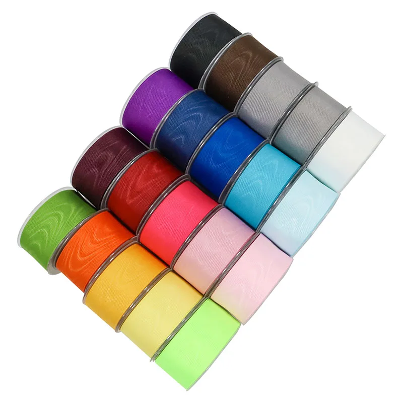 

25mm 38mm Refractive Water Ripple Cloud Grain Wood Grain Water Wave Pattern Grosgrain Ribbon For DIY Sewing Decoration