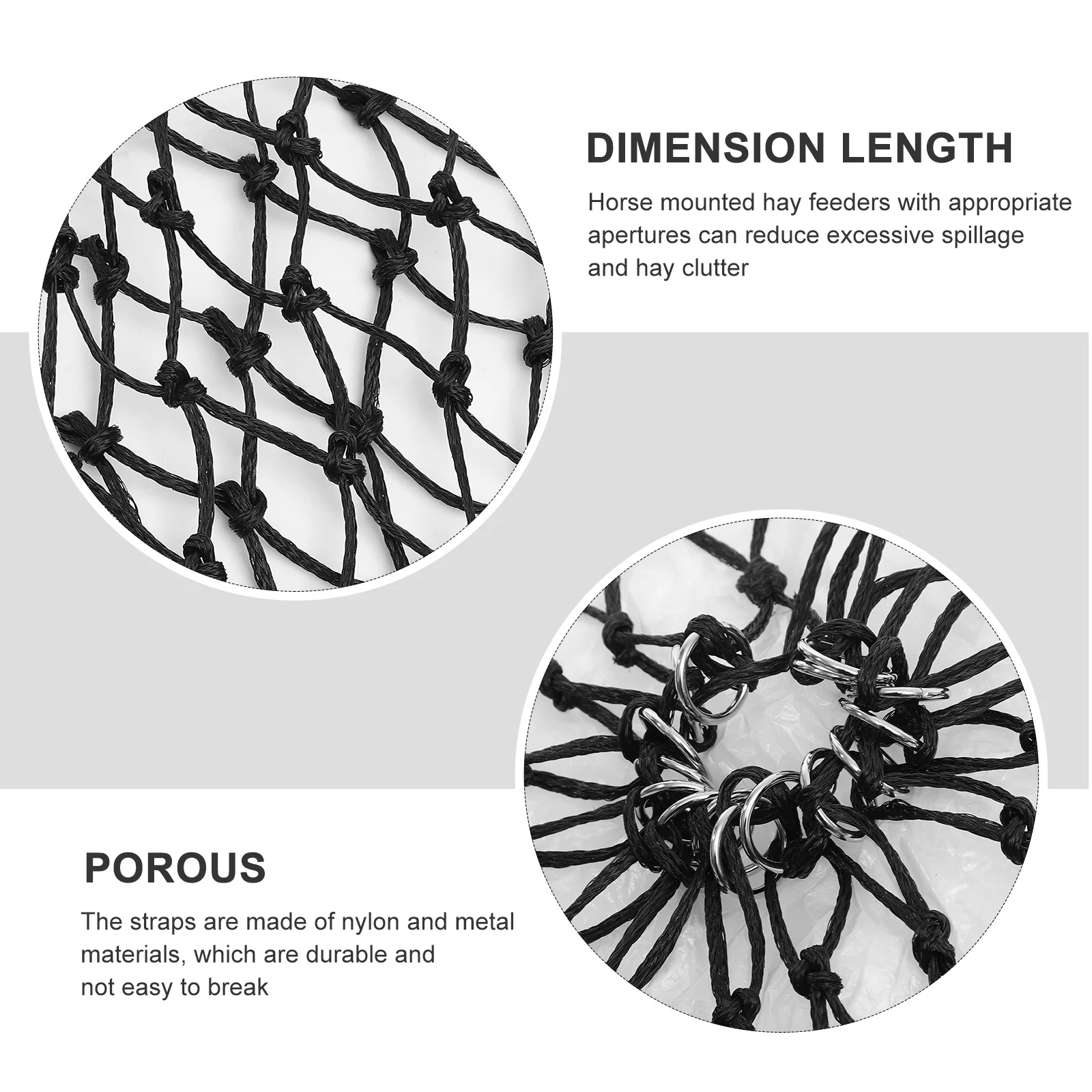 القش صافي الماعز المغذية دائم شنقا الحصان حقيبة التغذية البطيئة كيس التخزين مقاومة للاهتراء العملي مستقرة الأنظف