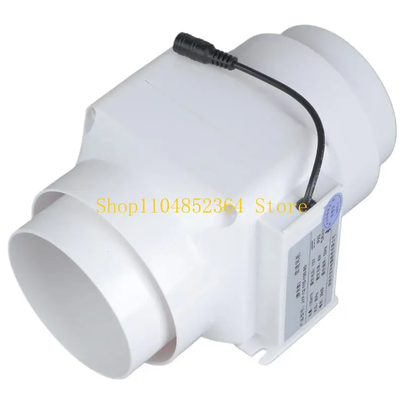 652F 12V Quiet Inline Pipe Ventilation Exhaust Fan For Heating Cooling In Home Garden