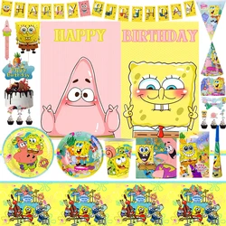 Spongebobed Squarepants Theme Birthday Party Decoração, balão, banner, bolo Topper, crianças, Baby Shower Supplies