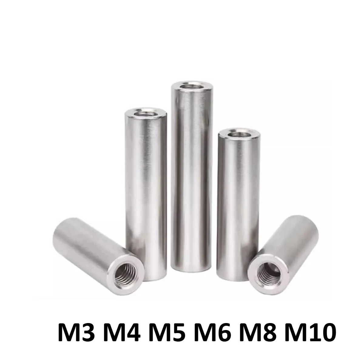 

304 Stainless Steel Internal Threaded Cylindrical Pin/Hole Positioning, Connecting Rod Double End Pin M3M4M5M6M8M10