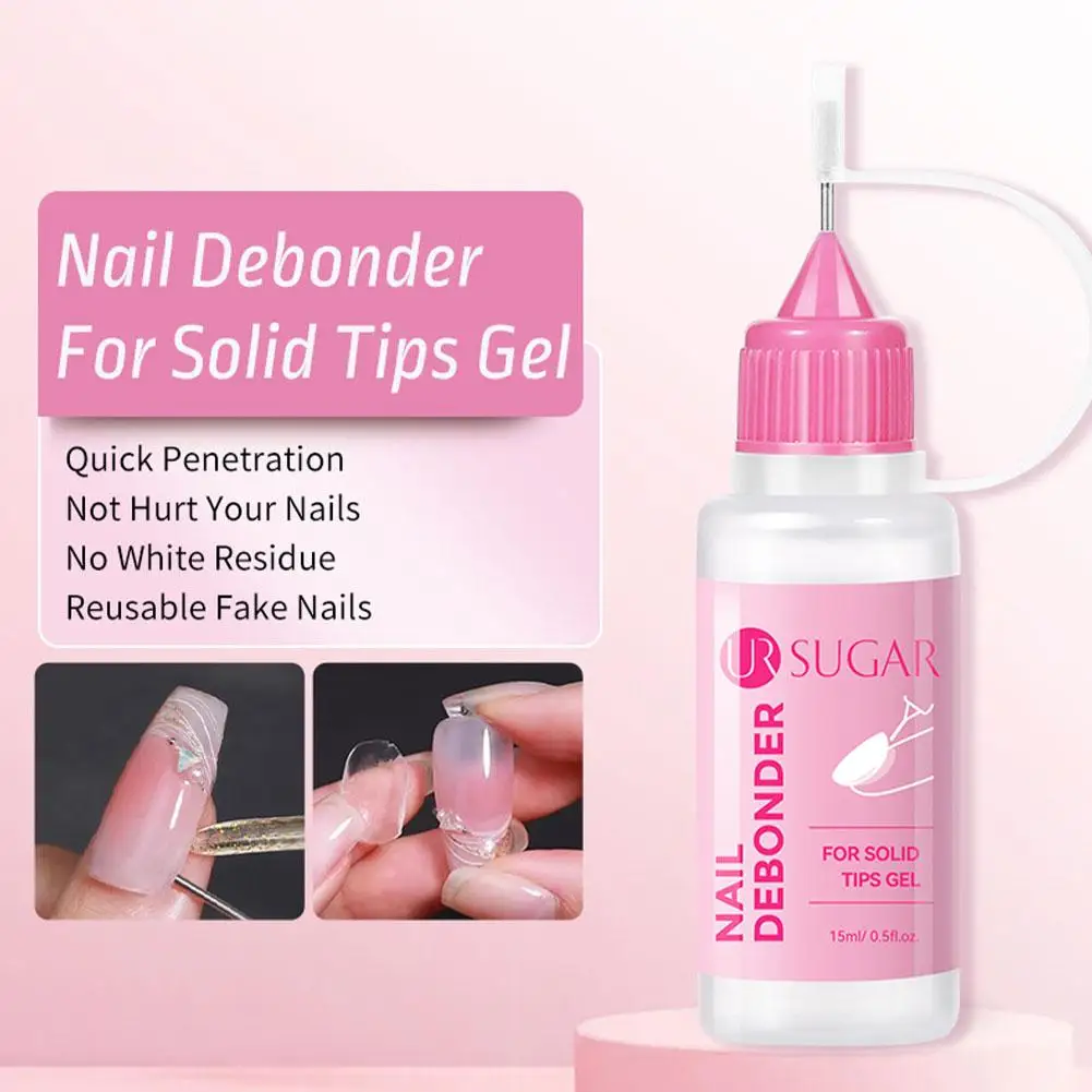 Dissolvant de colle pour ongles, 15ML, sans acétone, dissolvant de vernis à ongles, dissolvant multifonctionnel pour les pointes des ongles, dissolvant de colle doux