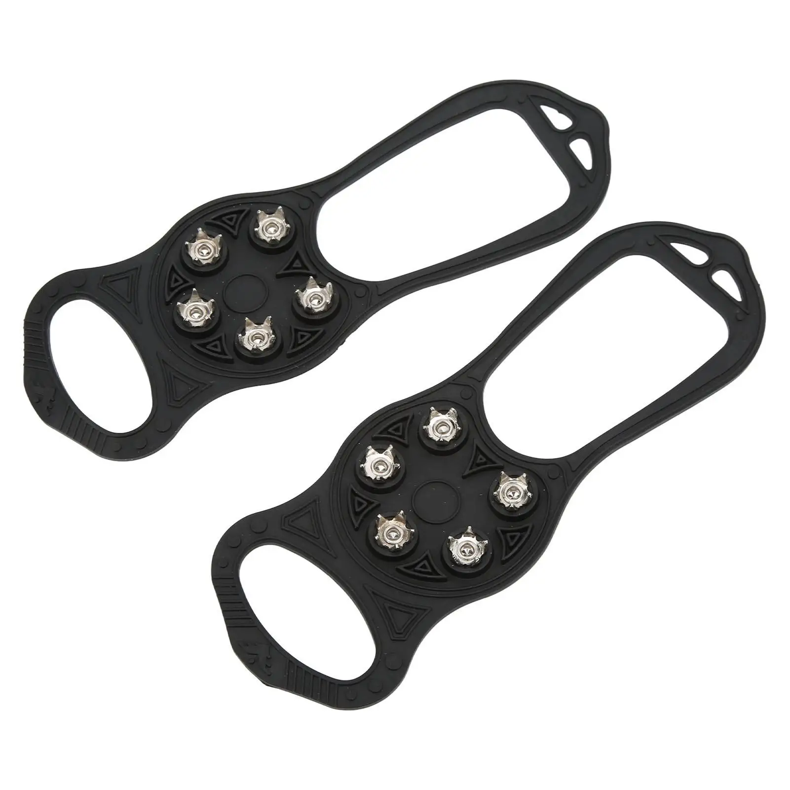 Lightweight Snow Crampons for Shoes - 5 Teeth , Flexible, One Size with Storage Bag for  & Outdoor Activities