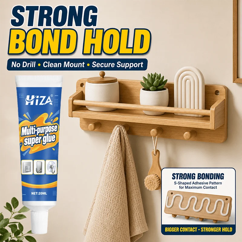 Heavy Duty No Nails Adhesive No Drilling Damage Free Kitchen Bathroom Metal Plastic Ceramic Glass Wood Waterproof