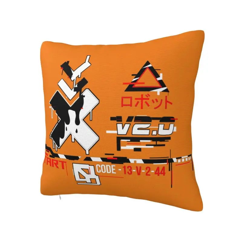 Modern Techwear Sofa Cushion Cover Velvet Japanese Future Tech Street Wear Style Throw Pillow Case Decoration