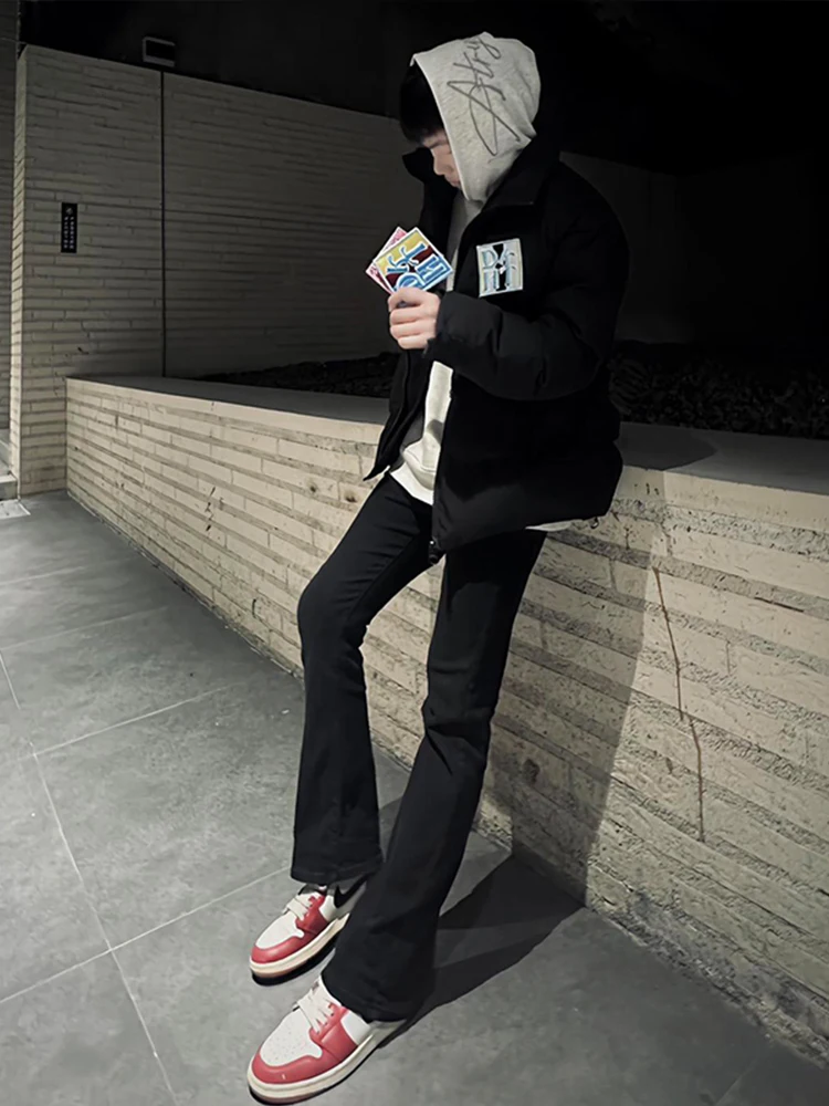 

Мужские джинсы-буткат с подкладкой, высокая талия, прямой крой, повседневные, из полиэфирного волокна, на молнии, Cleanfit Sle Jeans