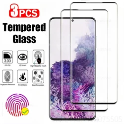 3Pcs Full Cover Tempered Glass For Samsung Galaxy S23 S21 S22 S24 Ultra S20 5G Curved Screen Protector For Samsung Note 20 10