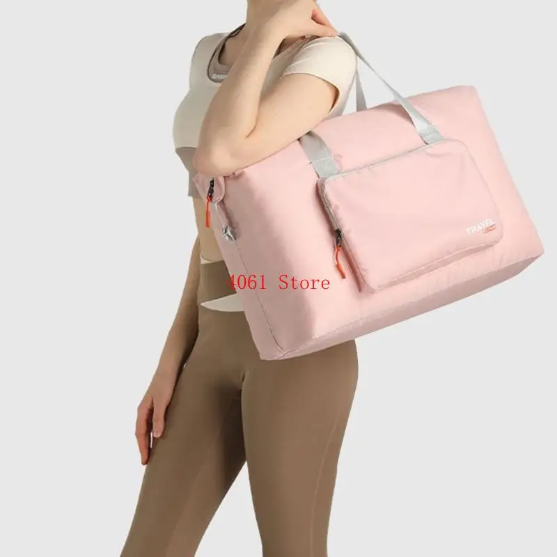 

Women's Travel Large Capacity Shoulder Bag Practical Foldable Handbag Fitness Bags Oxford Cloth Handbag For Gym And Trip