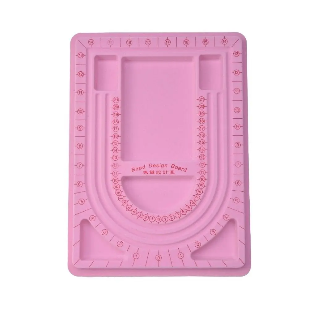 Durable Colorful Beading Board Flockeda Convenient Bracelet Tray DIY Jewelry Making Measuring Tools