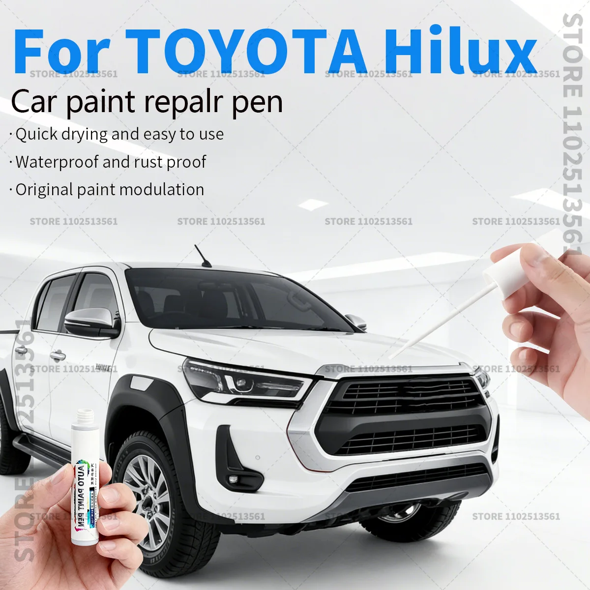 

Ручка-корректор для ремонта лакокрасочного покрытия автомобиля TOYOTA Hilux, средство для удаления царапин, аксессуары для самостоятельного ремонта авто, цвета: серый, красный, черный, синий, белый, оранжевый, серебристый