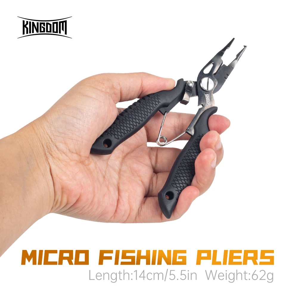 Kingdom Micro Fishing Pliers  62g 14CM Multifunctional Split Ring Wire Cutter Hooks Remover Fishing TackleFishing Equipment