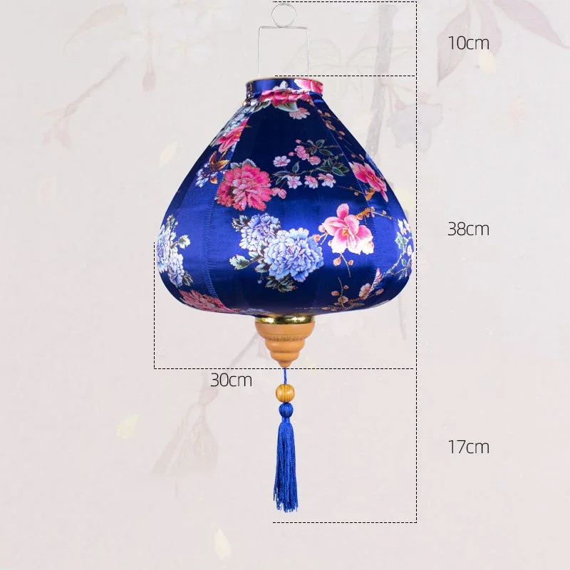 30 cm pioenroos bloemmotief midden herfst lantaarn Vietnam Chinese retro zijden lantaarns voor nieuwjaarsfeest bruiloft hangend decor