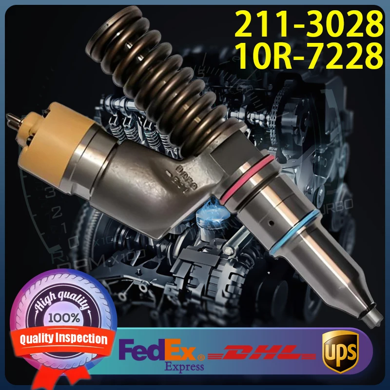

Diesel Fuel Injector 211-3028 10R-7228 201-0565 Common Rail Injector 2113028 10R7228 2010565 for Caterpillar CAT Engine C18