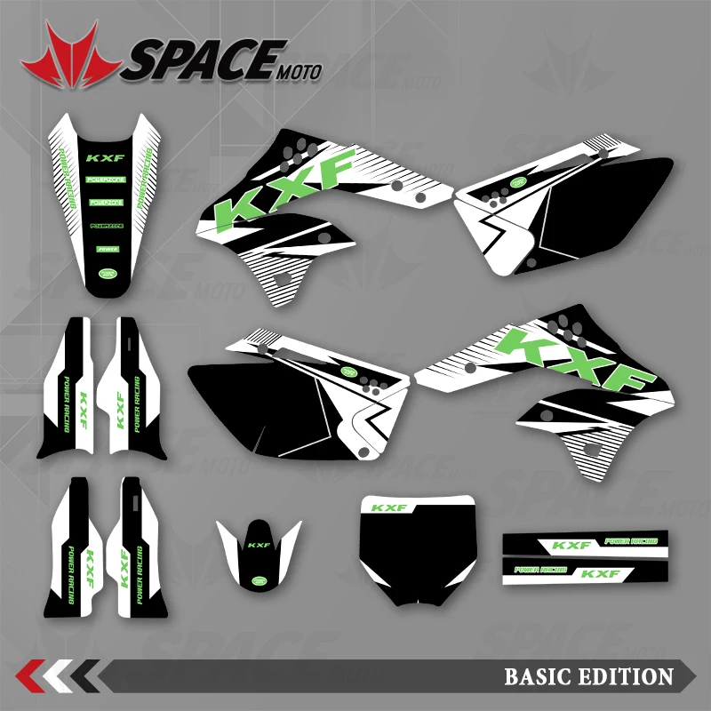 

SPACE MOTO графический фон наклейки наклейки мотоцикл для KAWASAKI 06-07 08kXF250