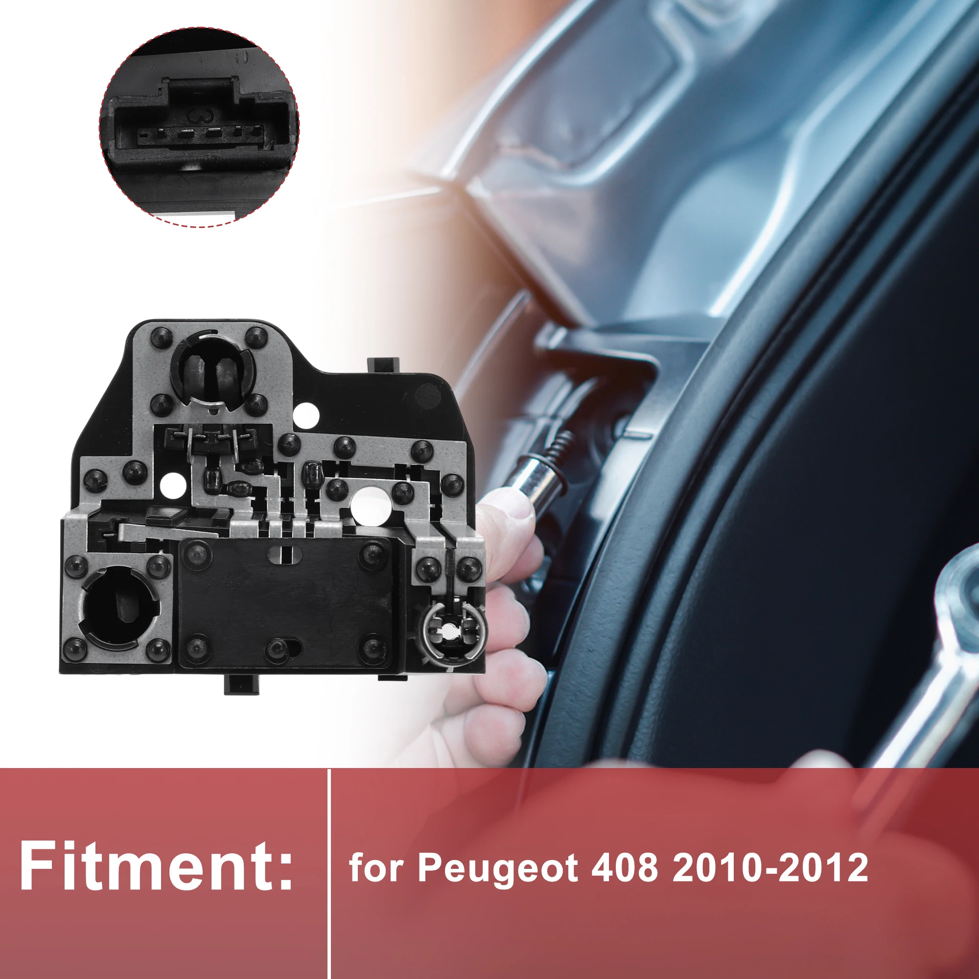 UXCELL 1 قطعة مقبس الإضاءة الخلفي الأيسر لبيجو 408 2010-2012 موصل المصباح الكهربي