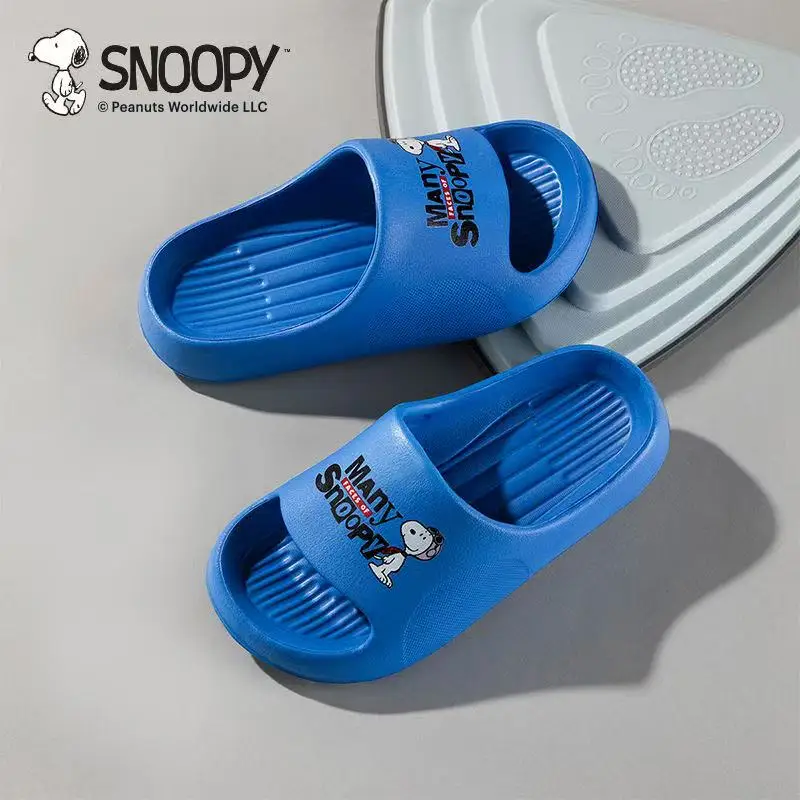 

real pictures 2025 new Girls' Cool Summer Indoor Child blue pink white Anti Slip Cute Snoopy Soft Sole Children's kids Slippers