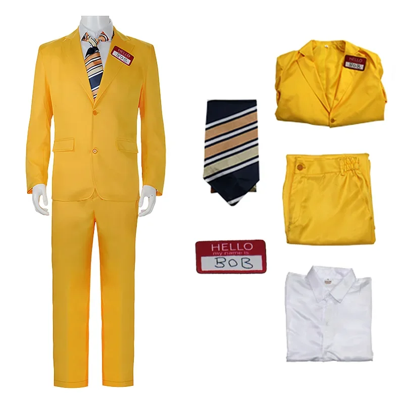 

Halloween Movie Beetlejuiceer2 Cosplay BOB Clown Costumes Yellow Suit Set Man Adults Carnival Cosplays Performance Suits Costume