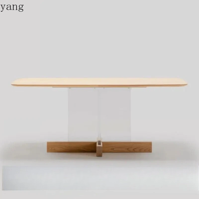 LMM solid wood dining table household modern simple log table light luxury senior dining table