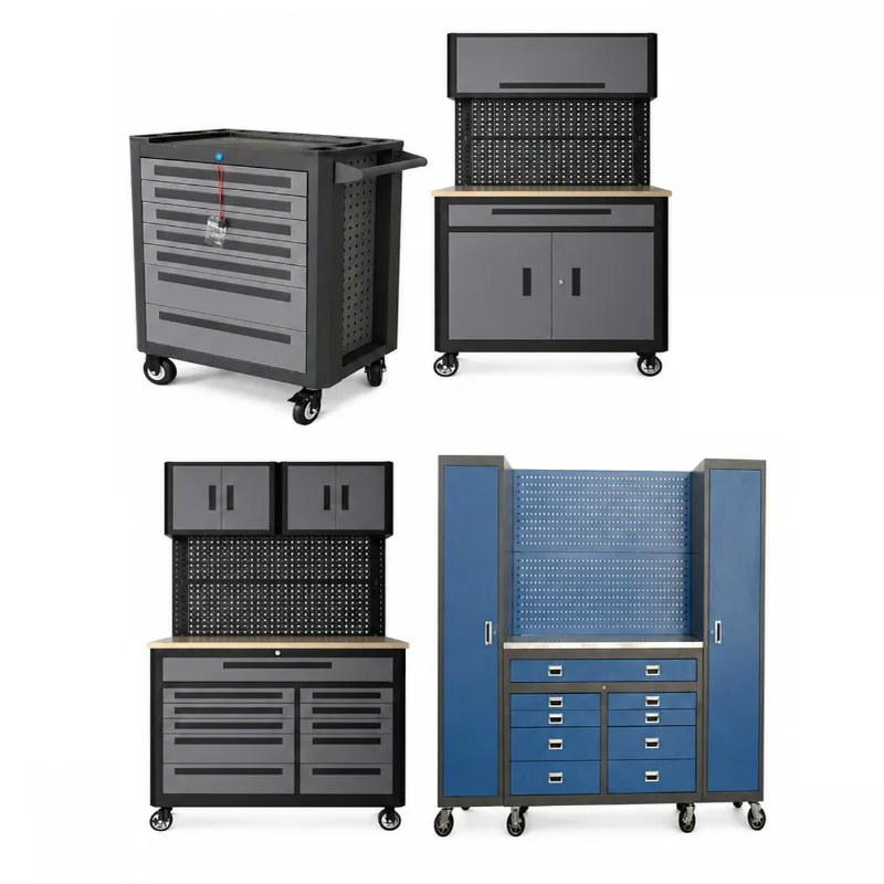 Auto Repair Combined Workstation Multi Drawer Mobile Workbench Hardware Parts Storage Cabinet For Workshop