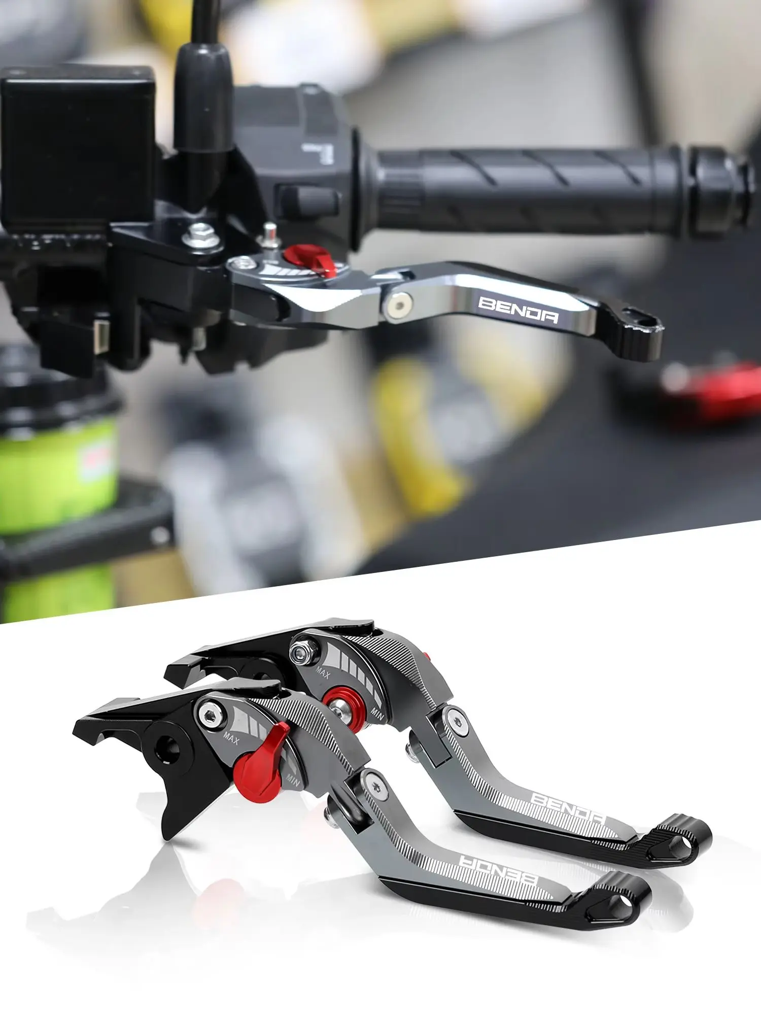 Motorrad Chinchilla500 5D CNC Aluminium Verstellbarer Klappbarer Brems- und Kupplungshebel-Set für Benda Chinchilla 500 Brems- und Kupplungshebel