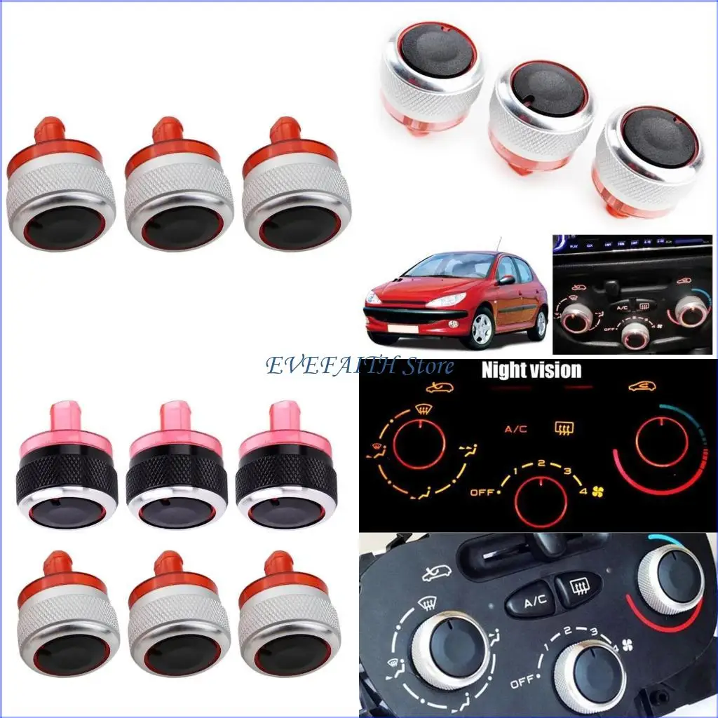 

124B Air Conditioning Climate Control Knob Button Switch For 206 207 Interior Comfort
