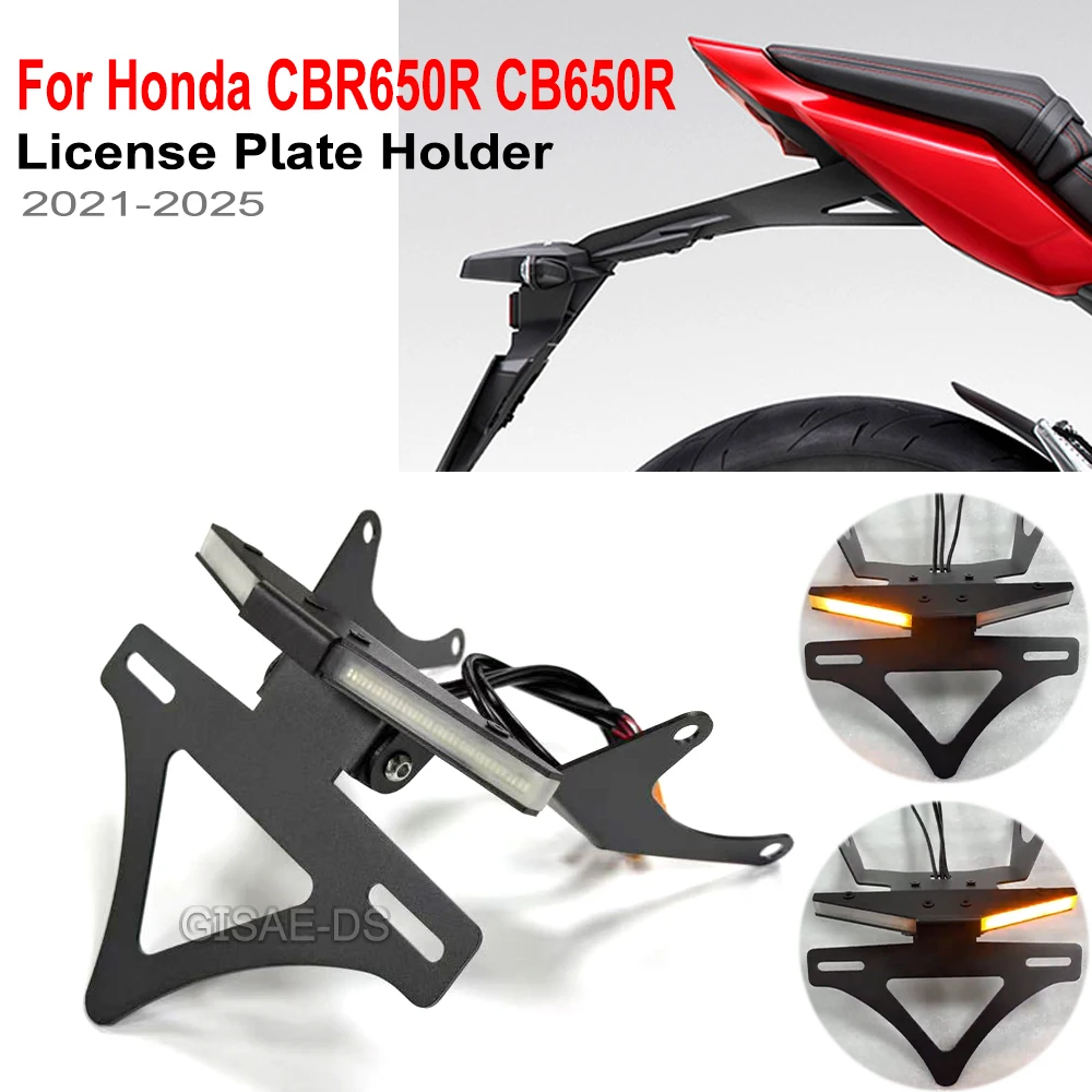 

NEW Motorcycle Accessories For CBR650R CB650R 2021-2025 Rear Tail Light Brake Turn Signals Integrated LED License Plate Bracket