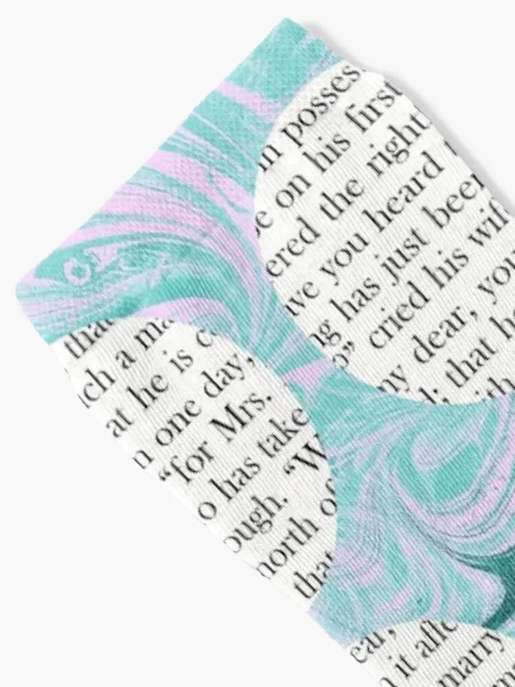 Jane Austen Pride and Prejudice : I shall be miserable if I have not an excellent library Socks fashionable Socks Girl Men's