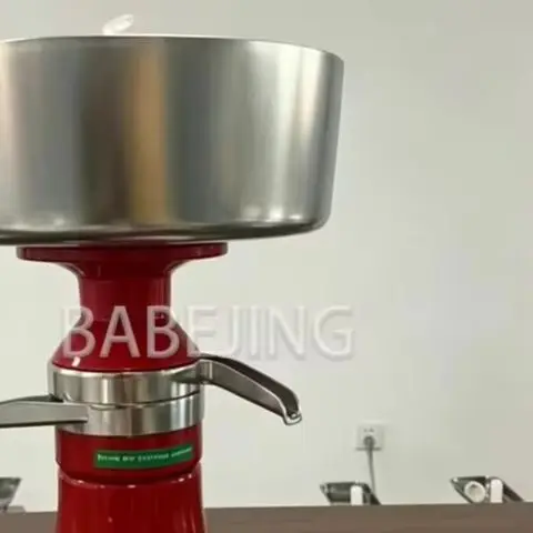 BABEJING Electric Vertical Centrifugal Milk Separator Fully Automatic Skim Milk Machine for Kitchen