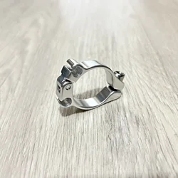 Desviador delantero aluminio con guía de cable y tope doble orificio