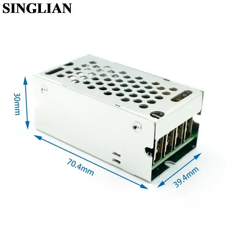 DC-DC Step-down Power Module DC9-36V To 5.2V 5A 25W Four USB Output Buck Converter Power Supply Module With Aluminum Shell