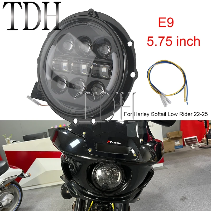 Front LED Projection Headlight Daytime Running Light Turn Signal Lamp HI/LOW Beam For Harley Softail Low Rider 117 ST EI Diablo