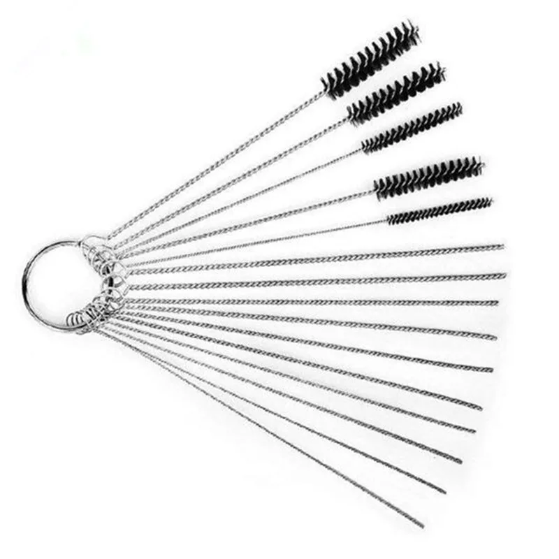 Fifteen Tool Brushes Car And Motorcycle Carburetor Cleaning Needle Set Stainless Steel Dirt Ejector Tool Brush