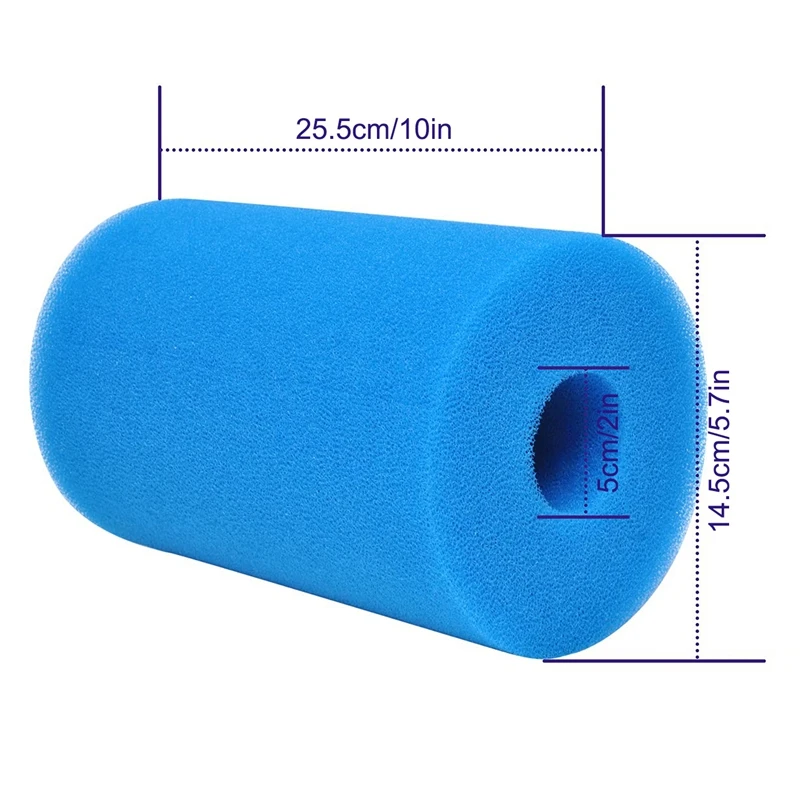 NEW-Filter Sponge For Intex Type B, Foam Cartridge Compatible With Intex Type B For Above Ground Pool Reusable Washable