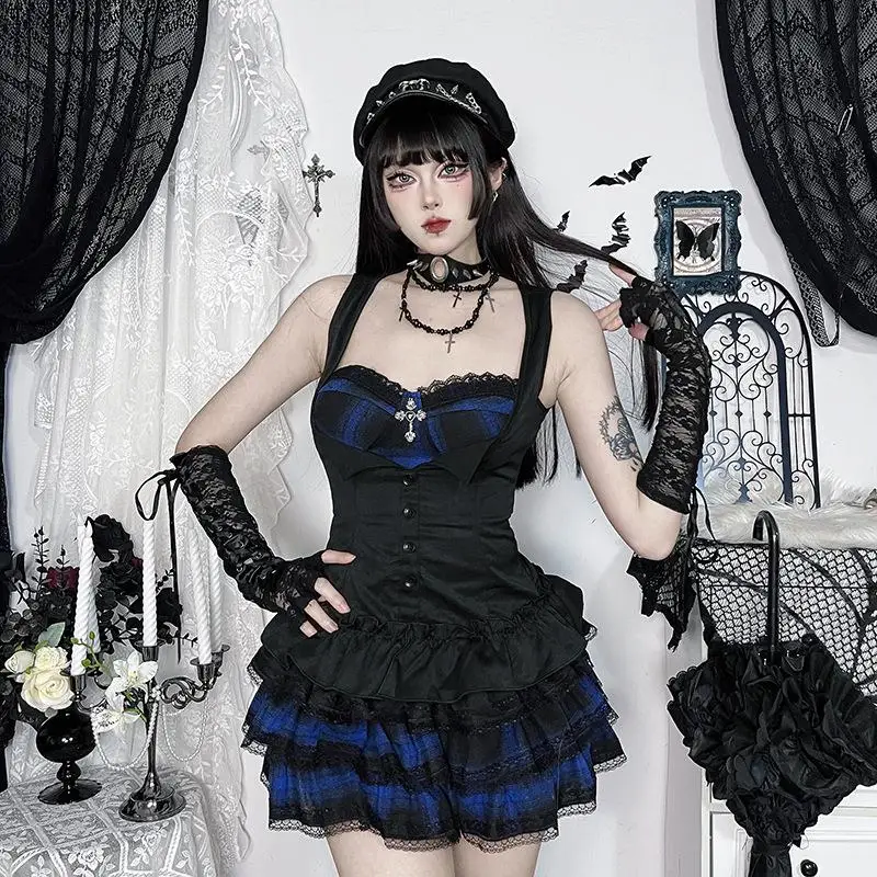 

Gothic Lolita Sle ort Skirt Street Personali Women's Faion f-length Skirts k Theme Bat ape Polyester Cotton B...