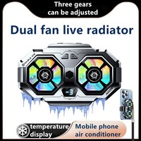 Dual Fan TEC Cooling Mobile phone radiator iPhone Samsung MOTOROLA Xiaomi Universal mobile phone Live cooler Mobile phone fan