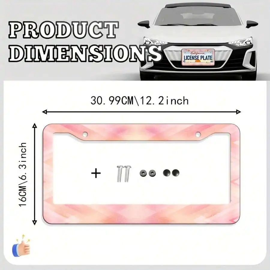 [Open Jit] Piece, Unisex Car License Plate Frame, Exquisite And Durable Car License Plate Frame, Suitable For The United