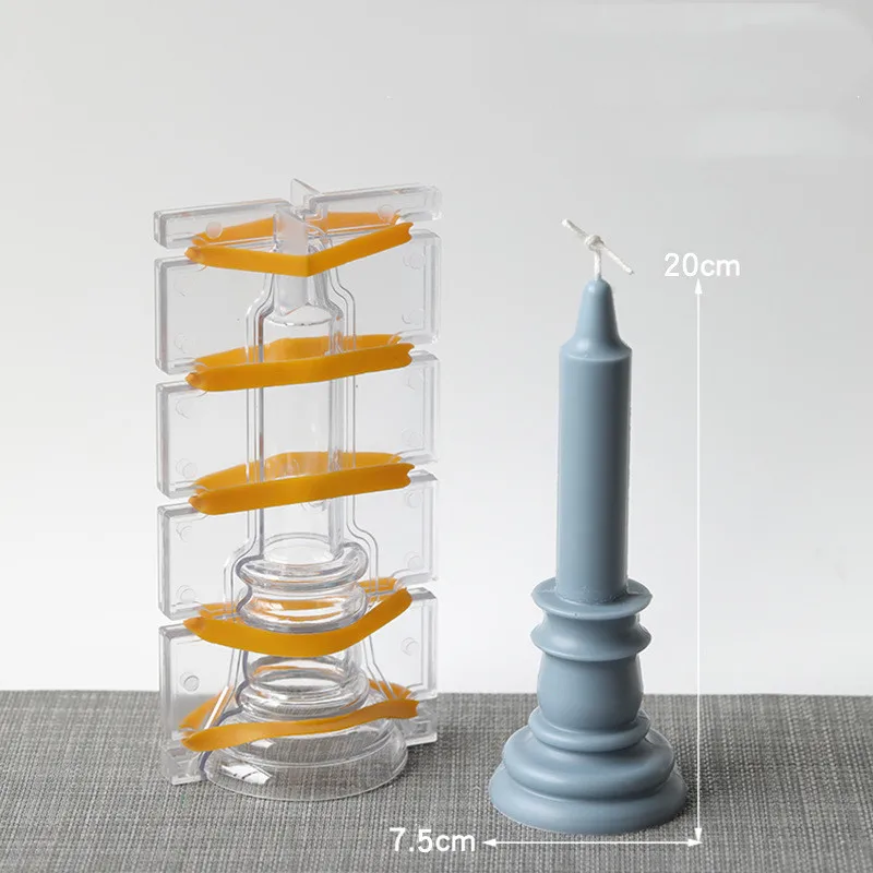 European Candle Holders Silicone Molds Wedding Decorative Scented Candles DIY Handmade Candle Making Table Candlestick Decor