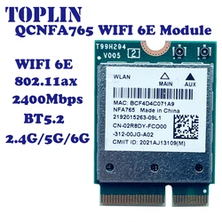 QCNFA765 NFA765 M2 Key E Wi-Fi 6 BT 5.3 M.2 NGFF Module wifi network card NFA765A 802.11ac/ax 2.4G/5G/6G 2400mbps
