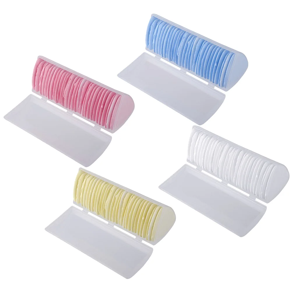 

Tailor's Chalk Fabric Colorful Sewing Triangle Powder 4 Sets Easy Storage Transparent Boxes Professional Home Use Party