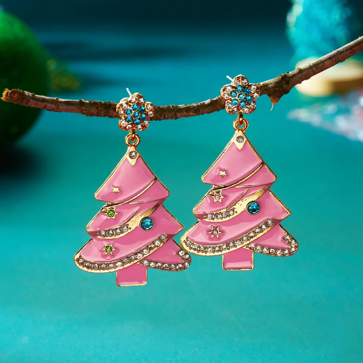 Weihnachten Urlaub Tropfen Ohrringe Strass Weihnachten Baum Glocke Santa Claus Hut Brief Baumeln Ohrring Partei Schmuck Geschenk Für Frauen Männer
